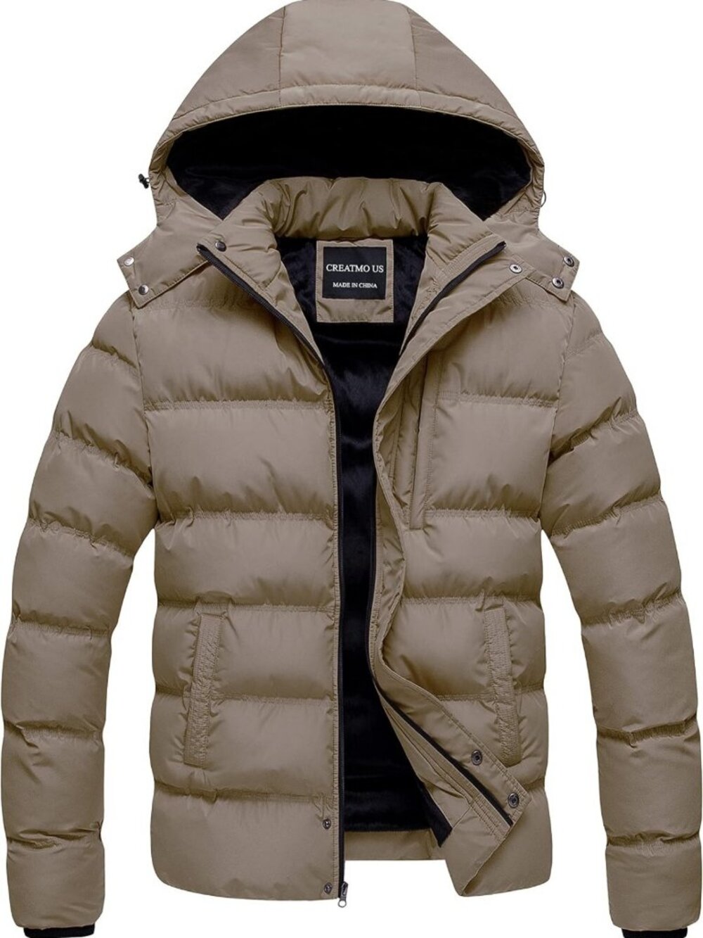 Men's Waterproof Puffer Jacket - Warm Winter Parka Coat for Skiing & Outdoor
